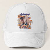 Vastberaden Diva Retro 80s Vrouwendag Trucker Pet (Voorkant)