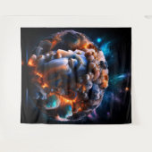 Vastberadenheid Boeddha Wandkleed (Voorkant (horizontaal))