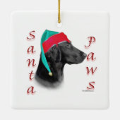 Vaste bedekte Santa Paws Keramisch Ornament (Achterkant)