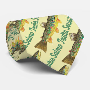 Vaste bruine forel vliegende vissers, de unieke va stropdas