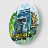 VASTE CHARGE Fret Camion Haulker Horloge murale (Angle)