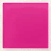 Vaste, diepe roze glazen onderzetter (Voorkant)