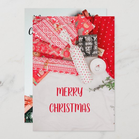 Vaste feestdag, prettige kerst feestdagenkaart (Voorkant / Achterkant)