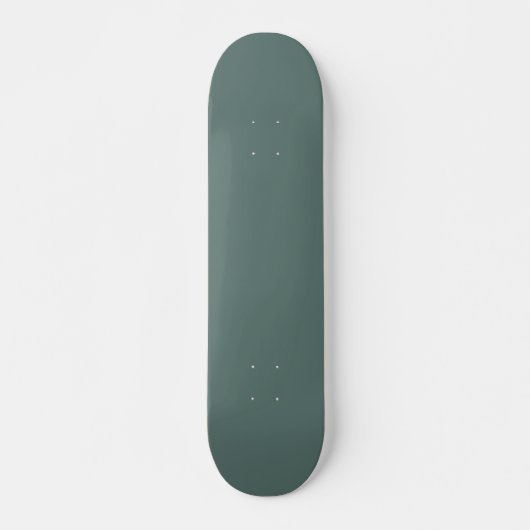 Vaste groene Eucalyptus-kleur | Hex# 5B7570 Skateboard (Voorkant)