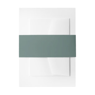 Vaste groene Eucalyptus-kleur Hex# 5B7570 Uitnodigingen Wikkel