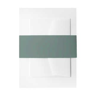 Vaste groene Eucalyptus-kleur | Hex# 5B7570 Uitnodigingen Wikkel