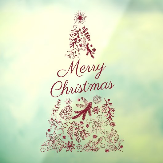 Vaste kerstbrede vensterkoeling raamsticker (Vel 3)