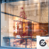 Vaste kerstbrede vensterkoeling raamsticker (Cafe Raam)