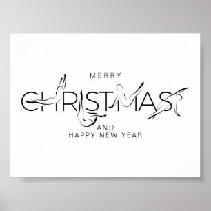 Vaste kerstpiloot-instructeur Gift Labels Bumpe Poster