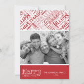 Vaste kersttekst, ontwerp 5 x 7 flatcard feestdagenkaart (Voorkant)