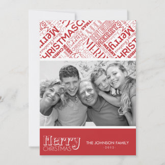 Vaste kersttekst, ontwerp 5 x 7 flatcard feestdagenkaart