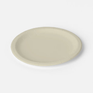 Vaste kleur: beige papieren bordje