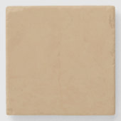 Vaste kleur: Camel Brown Stenen Onderzetter (Voorkant)