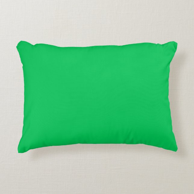 Vaste kleur: Emerald Green Decoratief Kussen (Voorkant)