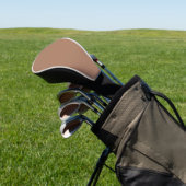 Vaste kleur, glad, gebrande amandelen golfheadcover (Insitu)