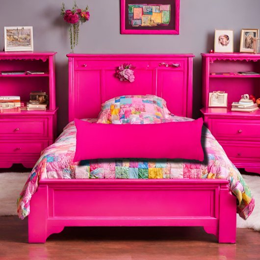 vaste kleur hete roze lichaamskussen