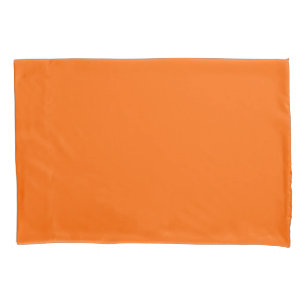 Vaste kleur oranje kussensloop