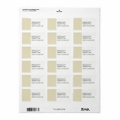 Vaste kleur: Zand-beige Etiket (Full Sheet)