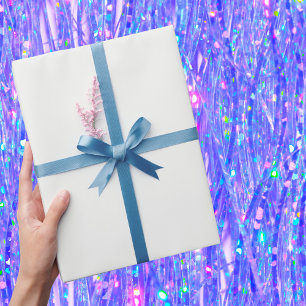 Vaste kleurenkleur met chromatische kant cadeaupapier