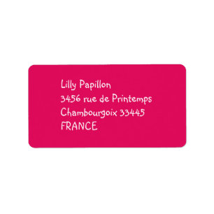 vaste kleurframbose etiket