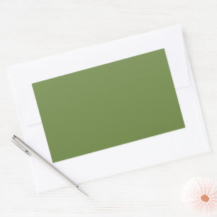 Vaste kleurloze tijm groen rechthoekige sticker