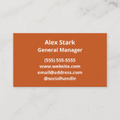 Vaste Oranje Visitekaartjes (Voorkant)