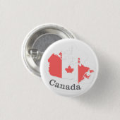 Vaste sticker vlag van Canada Ronde Button 3,2 Cm (Voorkant /achterkant)