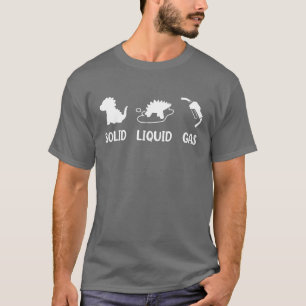 Vaste stof Vloeibaar Gas Dinosauriërs Brandstof Ev T-shirt