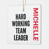 Vaste teamleider op maat keramisch ornament (Links)