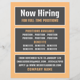 Vaste tekst, vacature Recruitment Adverteren Flyer