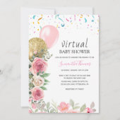 Vaste uitnodiging voor virtueel baby shower (Voorkant)