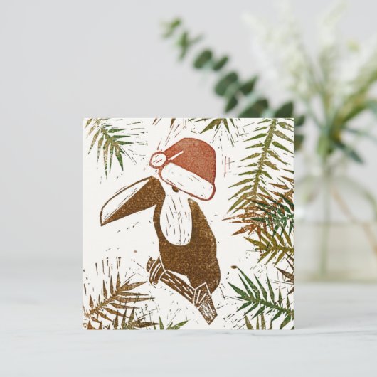 Vaste vakantiekaart feestdagenkaart (Staand voorkant)