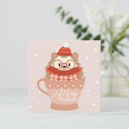 Vaste vakantiekaart feestdagenkaart (Staand voorkant)