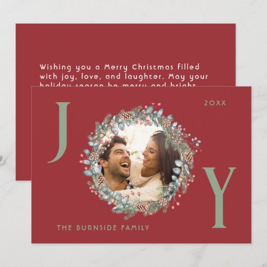 Vaste vakantiekaart feestdagenkaart (Voorkant / Achterkant)