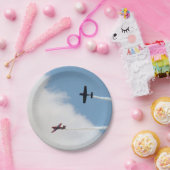 Vaste vleugelvliegtuigen met vleugelvliegtuigen papieren bordje (Feest)