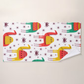 Vaste vormgeving camelpatroon badhanddoek (Badhanddoek)