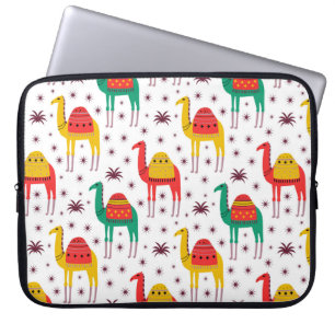 Vaste vormgeving camelpatroon laptop sleeve