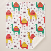 Vaste vormgeving camelpatroon sherpa deken (Voorkant)