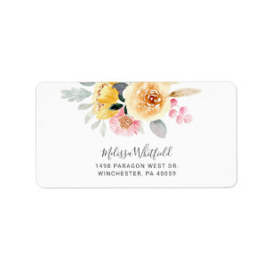 Vaste Waterverf Pastel Script Return Address Etiket