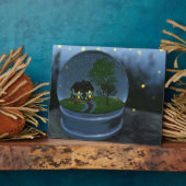 Vaste Wereldbollen Afbeelding Plaque Fotoplaat (Zijkant)