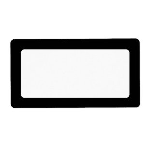 Vaste zwarte rand blanco etiket