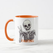 Vasten Skeleton Mok - Dark Humor Halloween Vibes (Links)