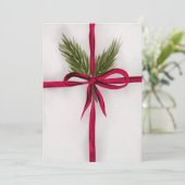Vastgebonden met een lint feestdagenkaart (Staand voorkant)
