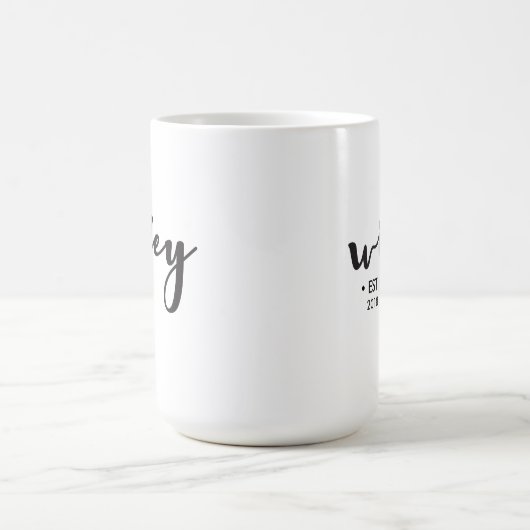 Vastgesteld jaar Gepersonaliseerd Wifey script mod Magische Mok (Midden)