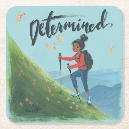 Vastgesteld! Vierkante Kartonnen Onderzetter (Voorkant)