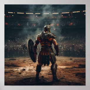 Vastgestelde secutor Gladiator Poster - Battle-Wor