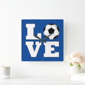 VASTGESTELDE Soccer (Football) Aangepaste teamkleu Vierkante Klok (Huis)