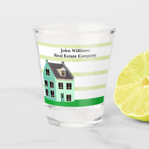 Vastgoed Bedrijf Huis Groene Moderne Marketing Shot Glas