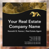 Vastgoed. Bouw. Zwart Goud Raamsticker (Vel 2)