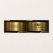  Vastgoed eigendommen | Goud Zwart Visitekaartjes (Buitenkant ongevouwen)